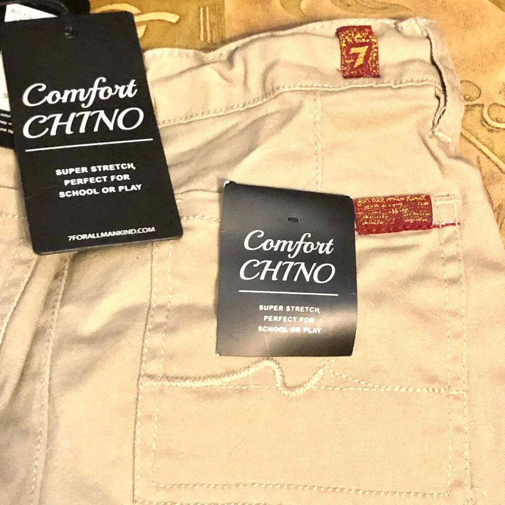 NWT 7 FOR ALL MANKIND Comfort Super Stretch Chinos Khaki Pant Classic Jogger 8